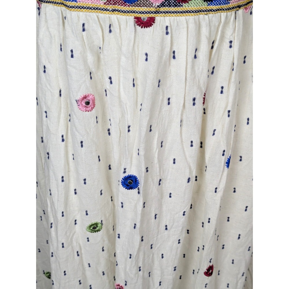 PAYAL PRATAP Anthropologie Norah Dress Embroidered Boho Midi Dress Size 2 - Picture 5 of 13